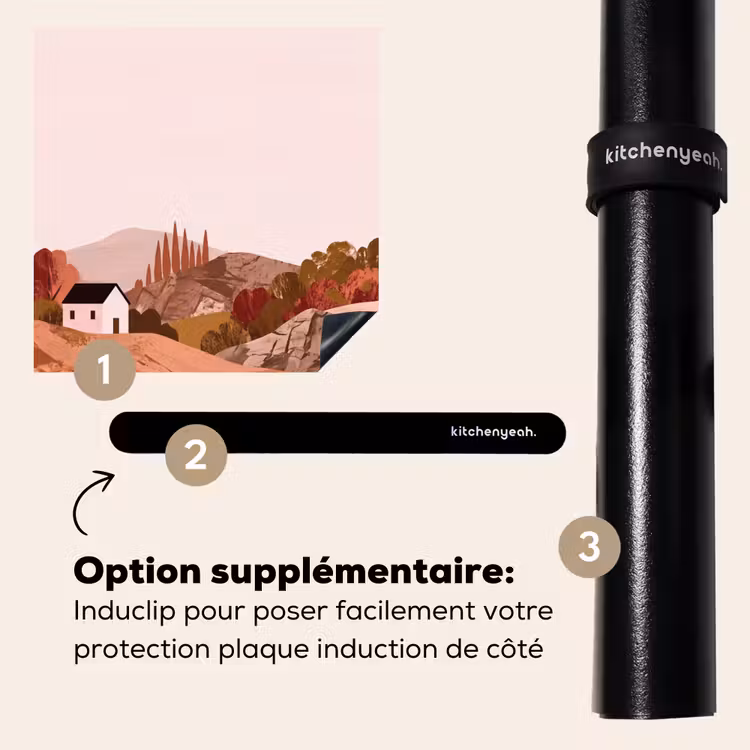 Protection plaque induction - Paysage de colline - Graphique - Terracotta — 8
