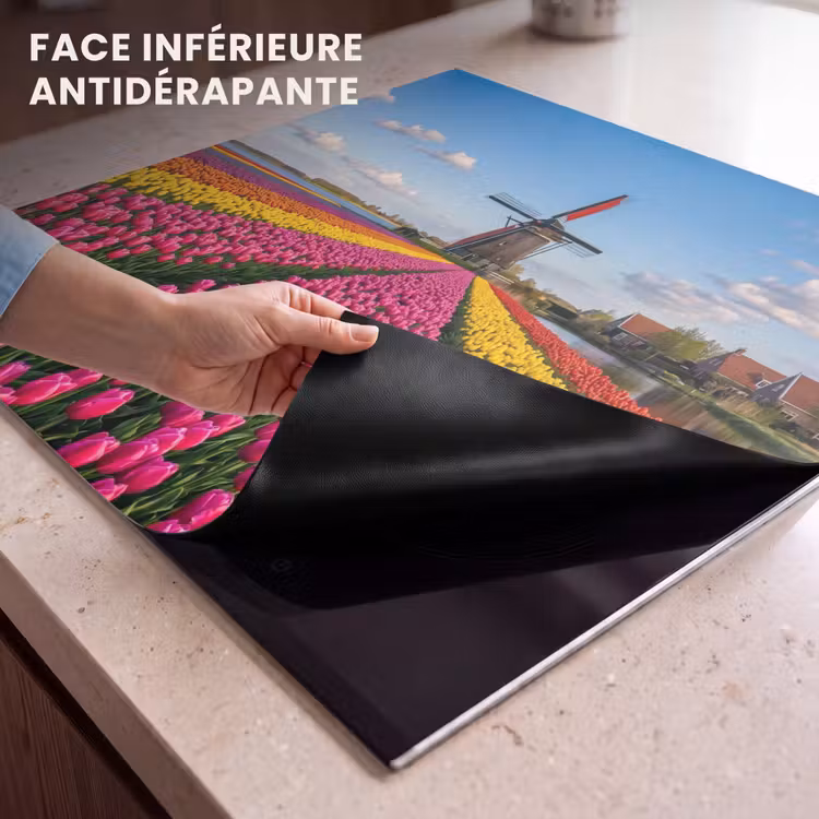 Protection plaque induction - Tulipes - Hollande - Moulin - Colorées — 7
