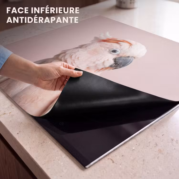 Protection plaque induction - Cacatoès - Portrait - Rose — 7
