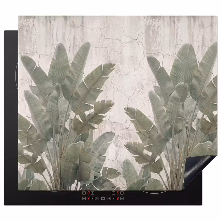 Protection plaque induction - Feuilles de bananier - Béton - Vert — 1