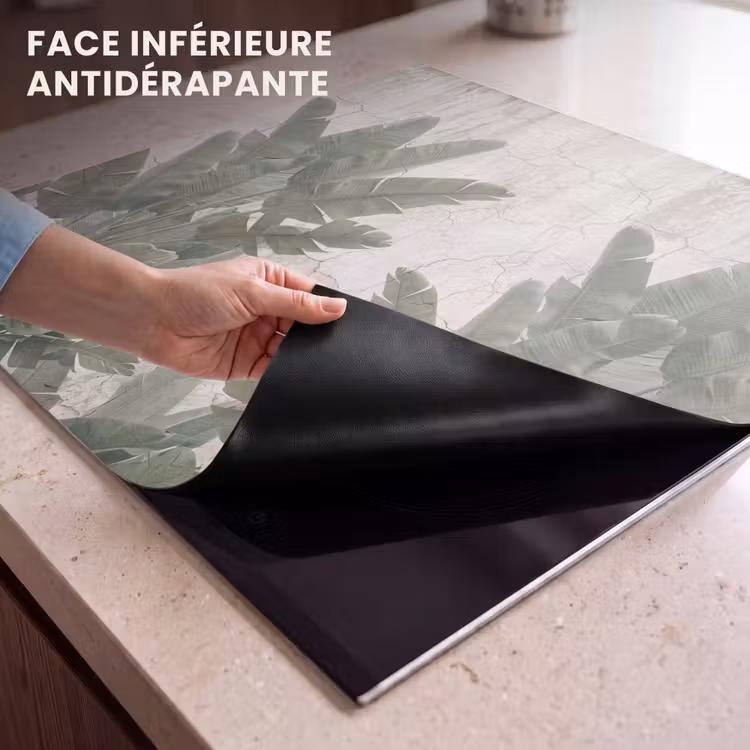 Protection plaque induction - Feuilles de bananier - Béton - Vert — 7