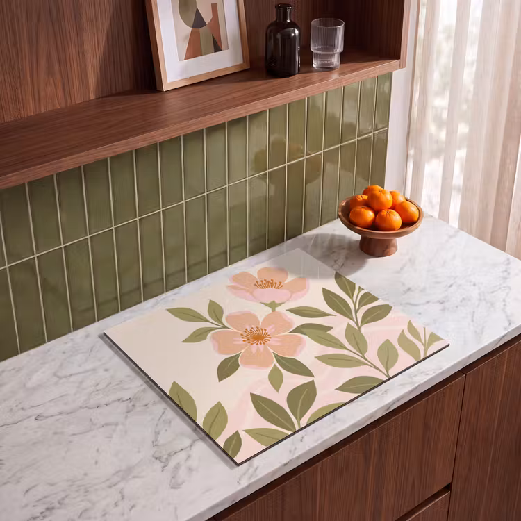Protection plaque induction - Graphique - Fleurs - Rose — 4