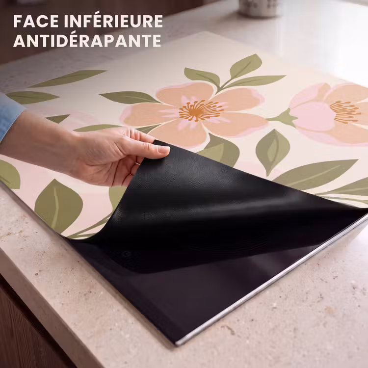 Protection plaque induction - Graphique - Fleurs - Rose — 7