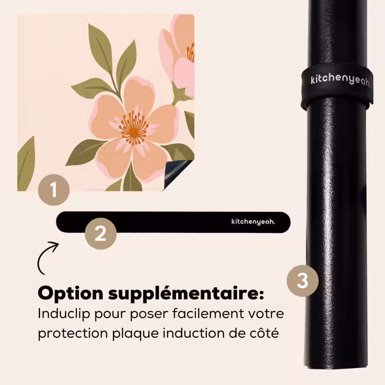 Protection plaque induction - Graphique - Fleurs - Rose — 8
