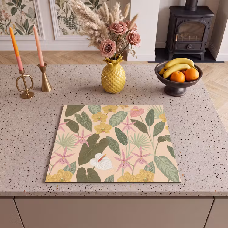 Protection plaque induction - Motif - Fleurs - Coloré — 3