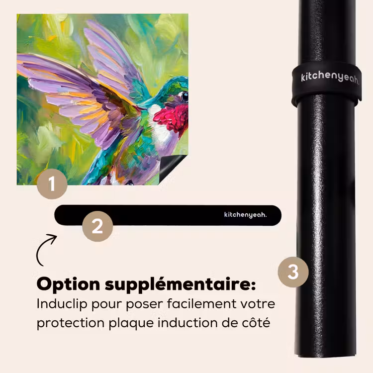Protection plaque induction - Colibri - Fleurs - Nature - Coloré — 8