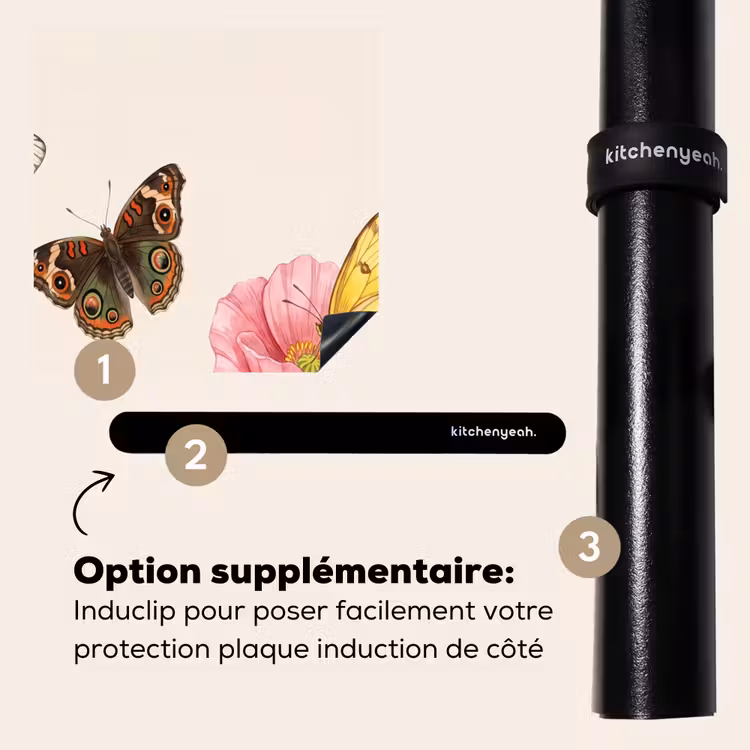 Protection plaque induction - Papillons - Coquelicots - Illustration - Coloré — 8