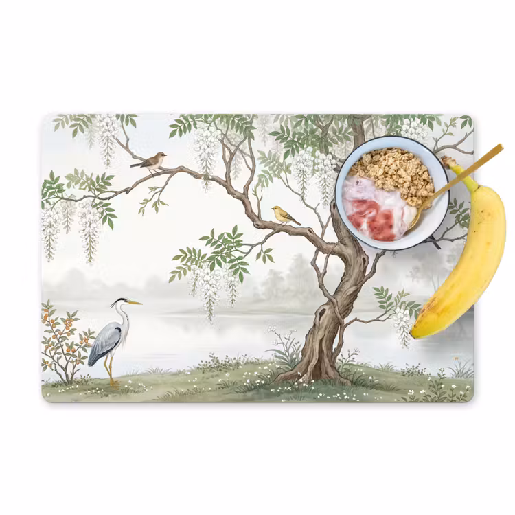 Set de table – 6 pièces - Héron - Paysage - Vert — 1