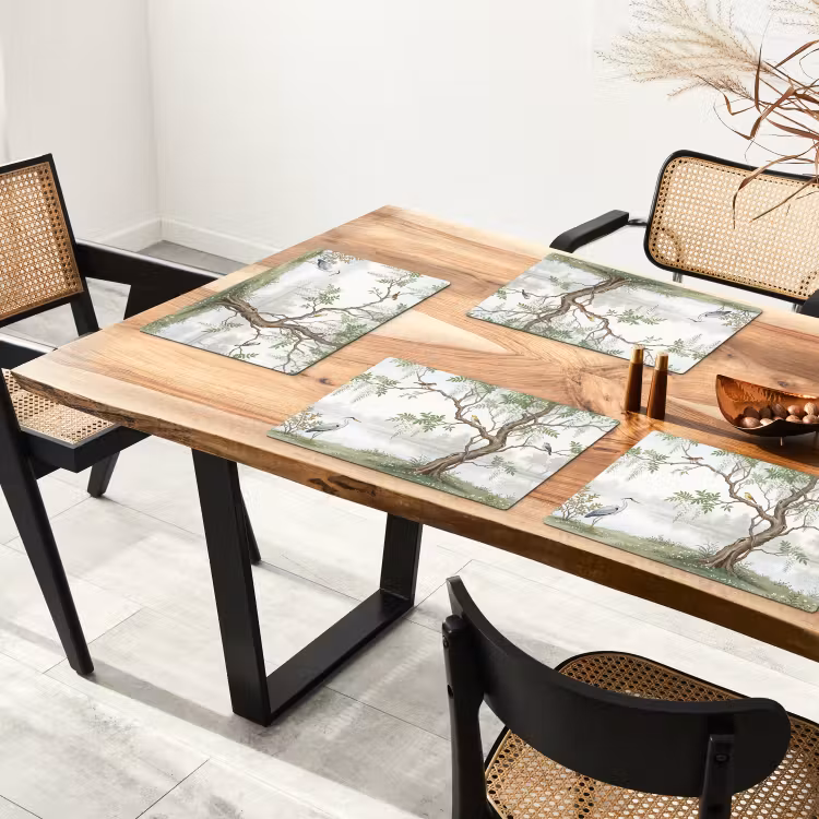 Set de table – 6 pièces - Héron - Paysage - Vert — 4