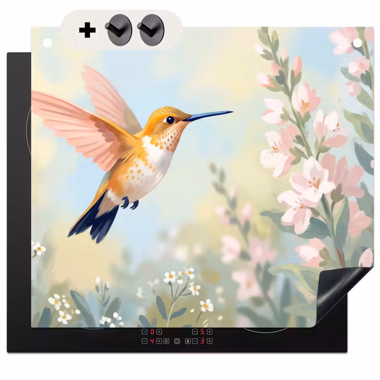 Protection à induction avec crochets - Colibri - Illustration - Coloré — 3