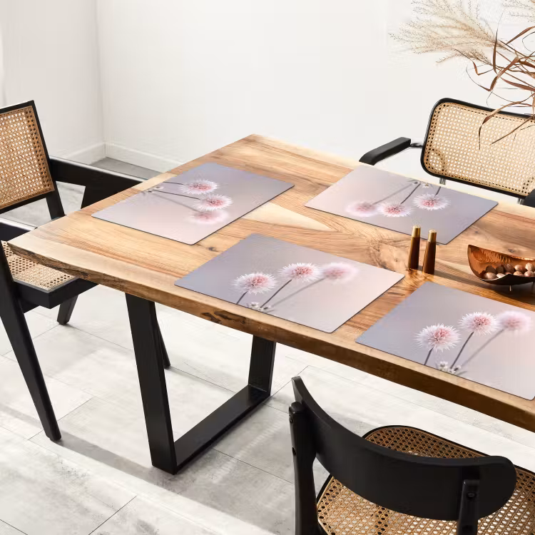 Set de table – 6 pièces - Fleurs - Bulbes - Rose — 4