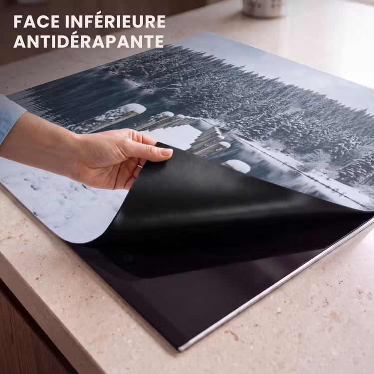 Protection plaque induction - Jetée - Lac - Neige - Montagnes - Reposant — 7