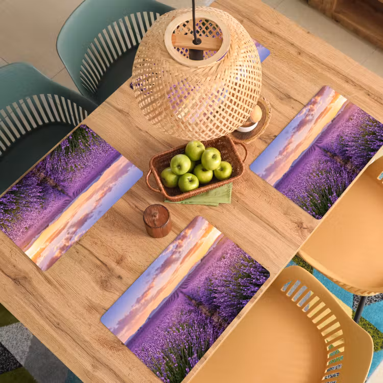 Set de table – 6 pièces - Lavande - Champ - Nature - Violet — 3