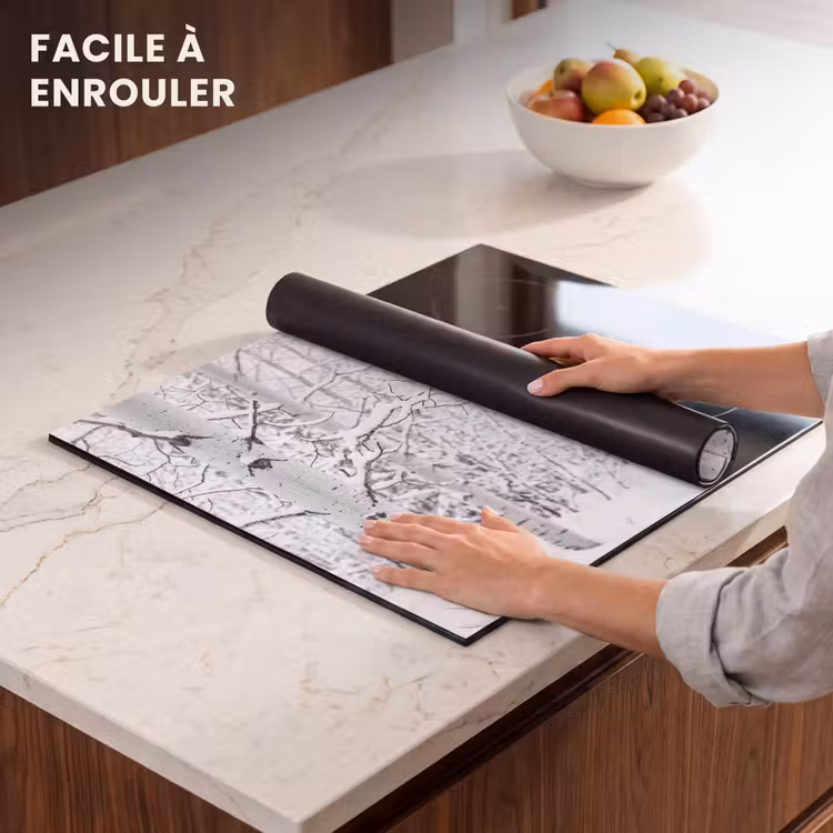 Protection plaque induction - Bouleaux - Neige - Hiver - Forêt - Blanc — 6