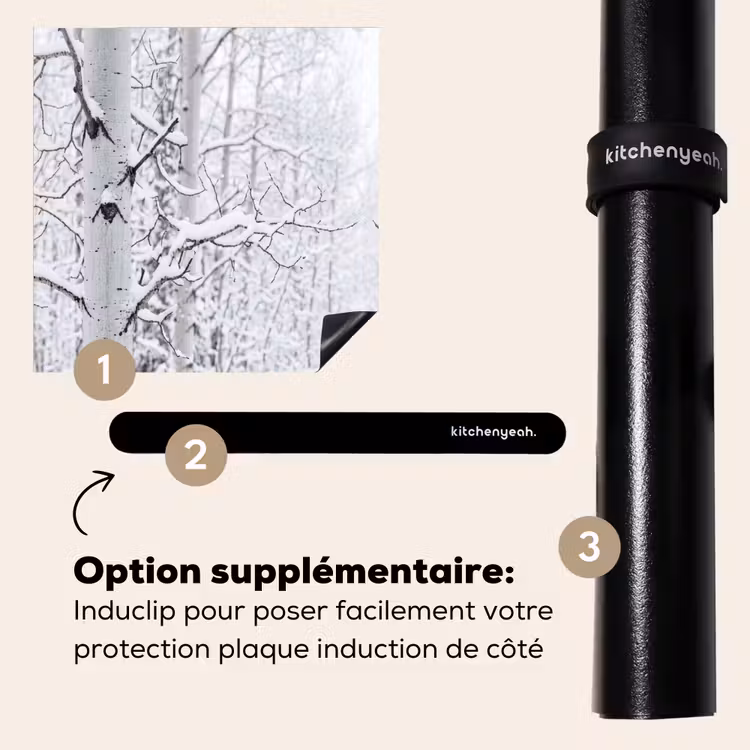 Protection plaque induction - Bouleaux - Neige - Hiver - Forêt - Blanc — 8