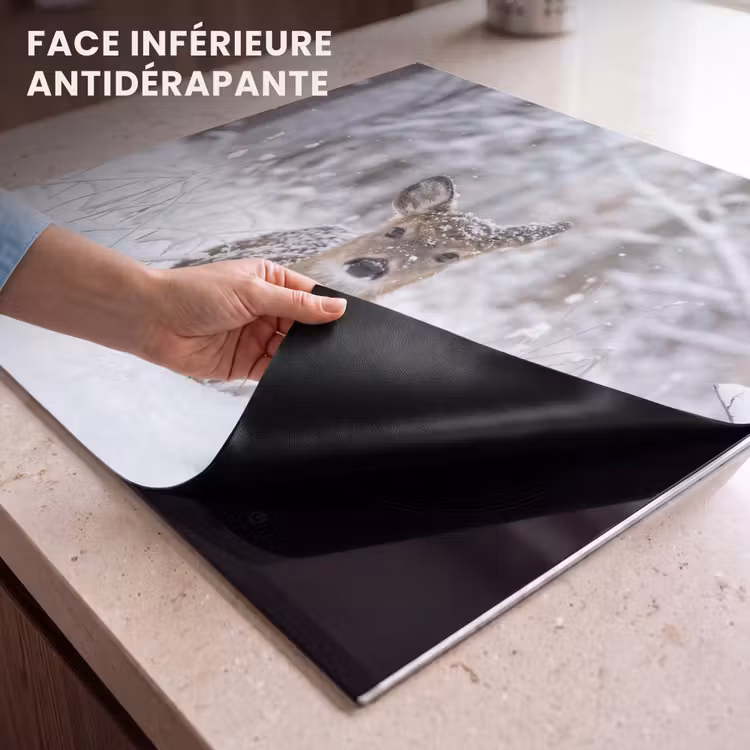 Protection plaque induction - Cerf - Neige - Forêt - Animaux - Adorable — 7