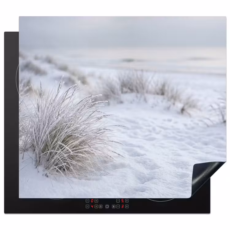 Protection plaque induction - Dunes - Neige - Plage - Hiver - Serein — 1