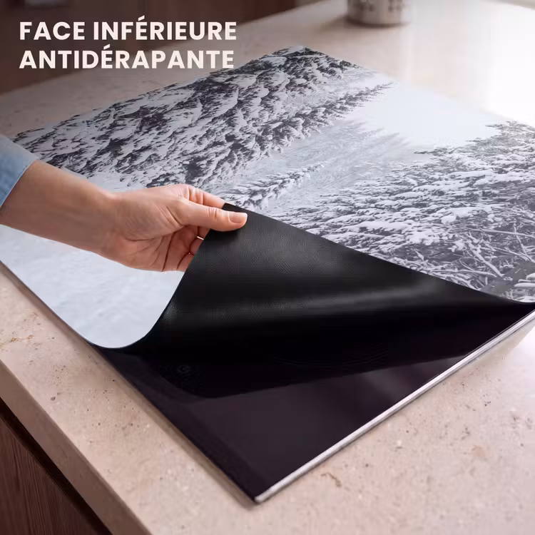 Protection plaque induction - Forêt - Hiver - Neige - Chemin - Nature — 7