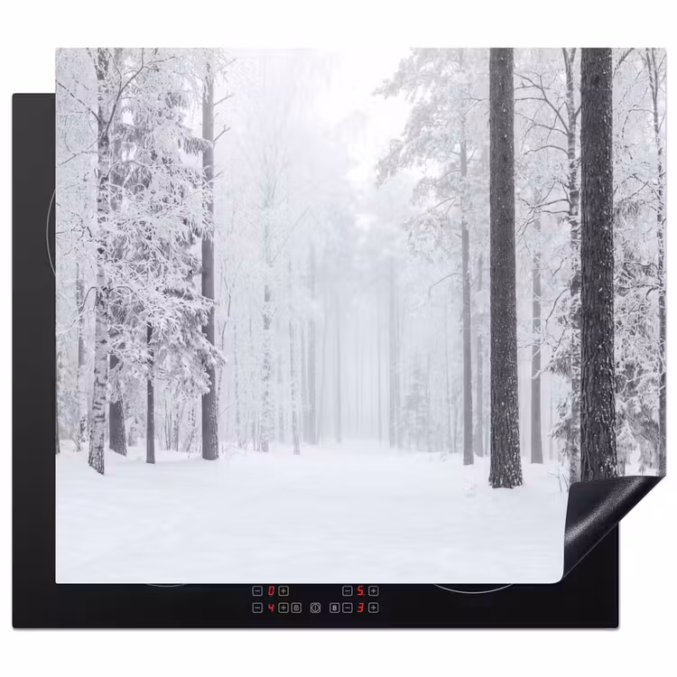 Protection plaque induction - Forêt - Neige - Chemin - Hiver - Silence — 1