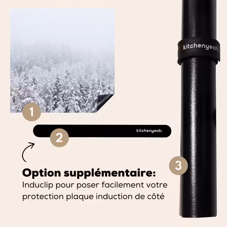 Protection plaque induction - Forêt - Neige - Hiver - Nature - Blanc — 8