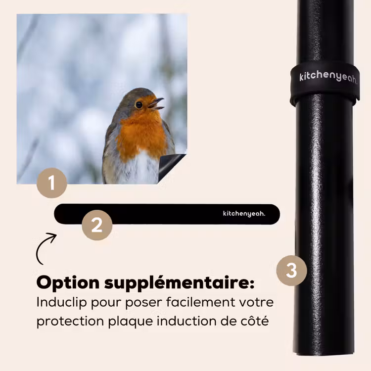 Protection plaque induction - Merle - Branche - Neige - Hiver - Vif — 8
