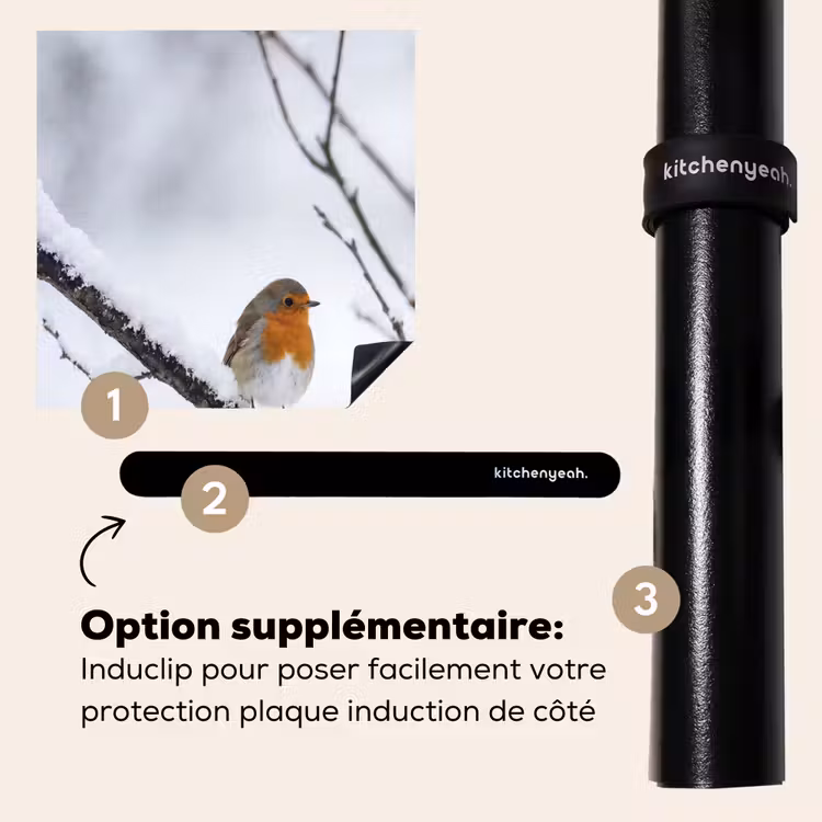Protection plaque induction - Merle - Branche - Neige - Hiver - Vif — 8