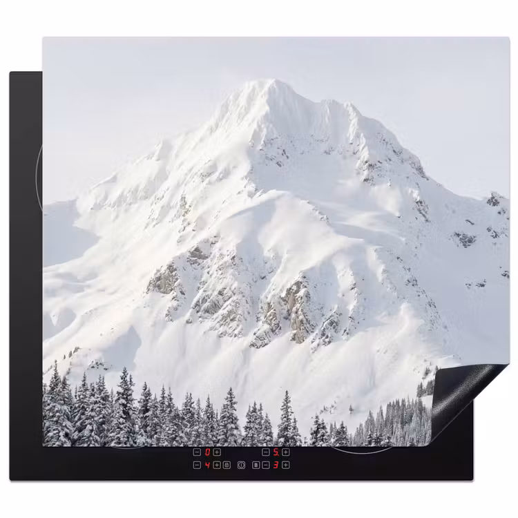 Protection plaque induction - Montagne - Neige - Hiver - Nature - Blanc — 1