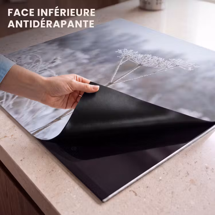 Protection plaque induction - Fleur de sérigraphie - Mûre - Cristal - Hiver - Délicate — 7