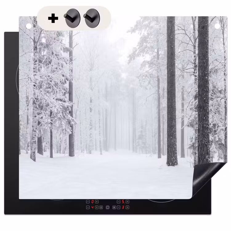 Protection à induction avec crochets - Forêt - Neige - Chemin - Hiver - Silence — 3