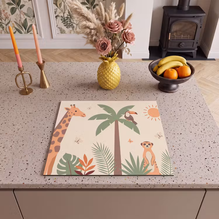 Protection plaque induction - Animaux - Tropical - Safari - Coloré — 3