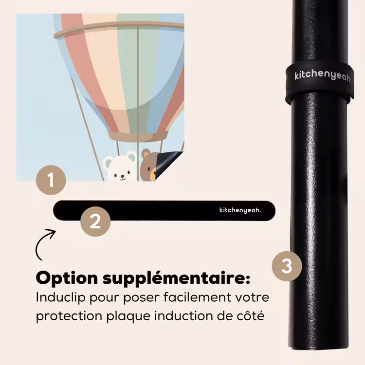 Protection plaque induction - Montgolfière - Ours - Pastel — 8