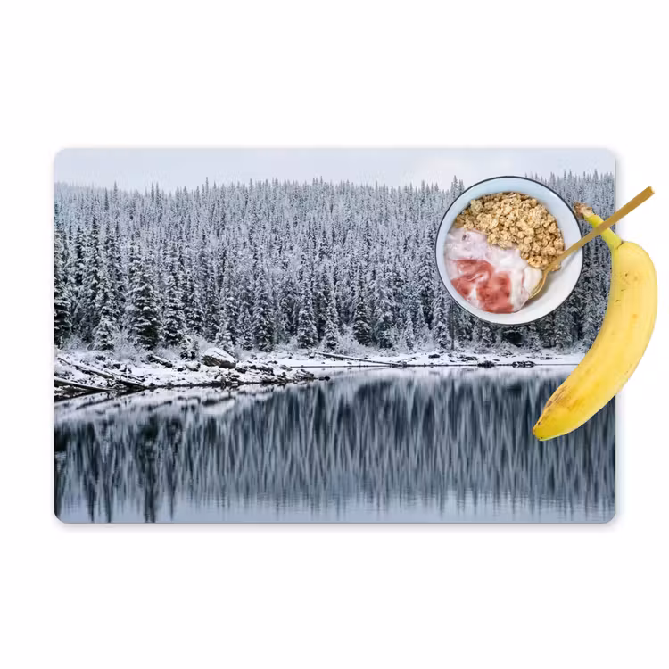 Set de table – 6 pièces - Forêt - Réflexion - Lac - Hiver - Serein — 1