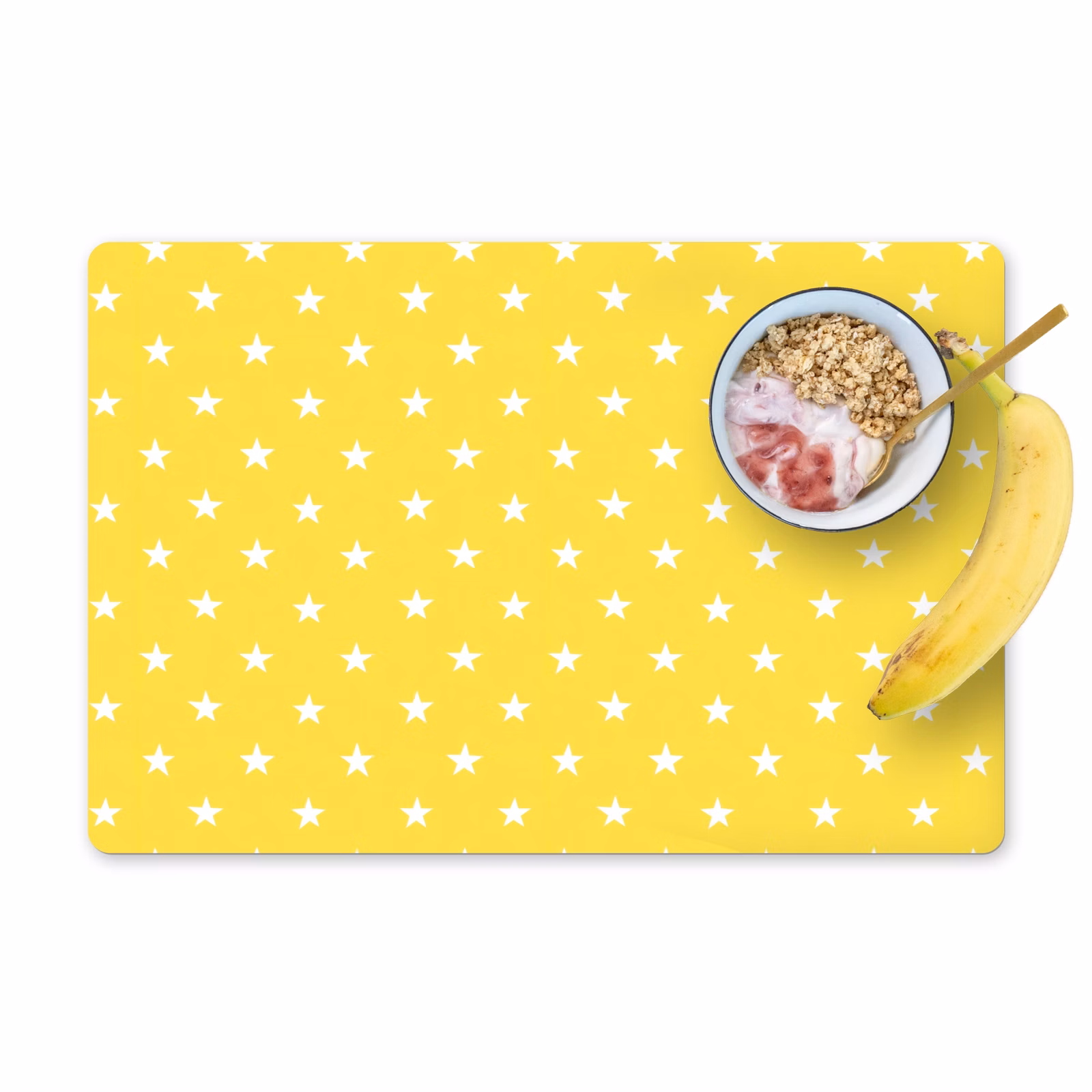 Set de table – 6 pièces - Étoiles - Motif - Minimaliste - Jaune — 1