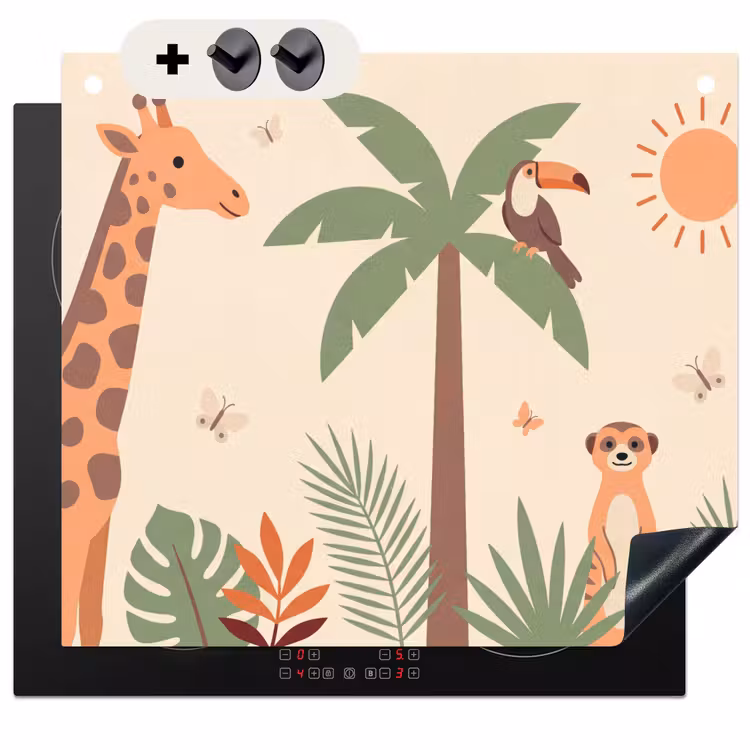 Protection à induction avec crochets - Animaux - Tropical - Safari - Coloré — 3