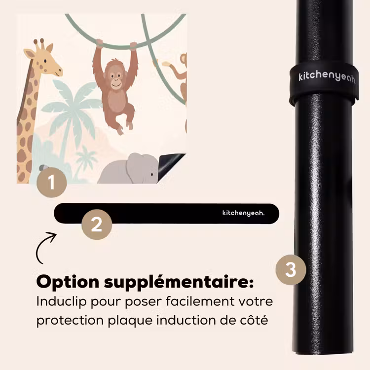 Protection plaque induction - Jungle - Animaux - Vert — 8