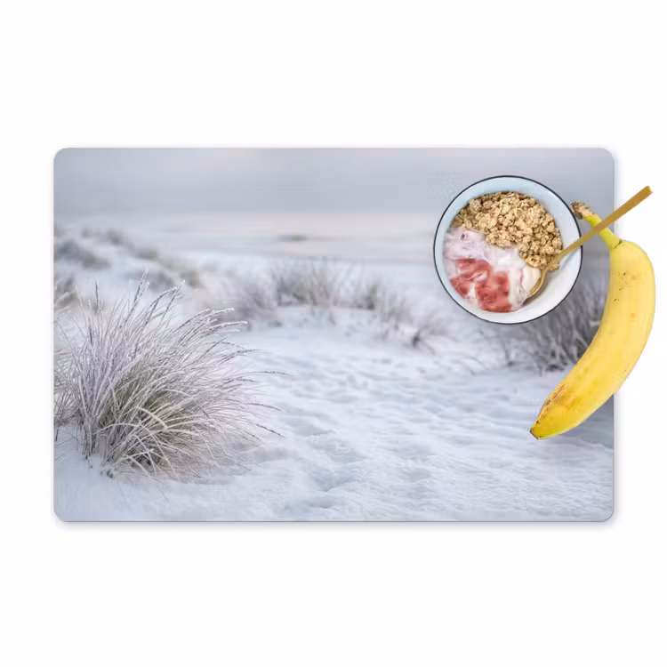 Set de table – 6 pièces - Dunes - Neige - Plage - Hiver - Serein — 1