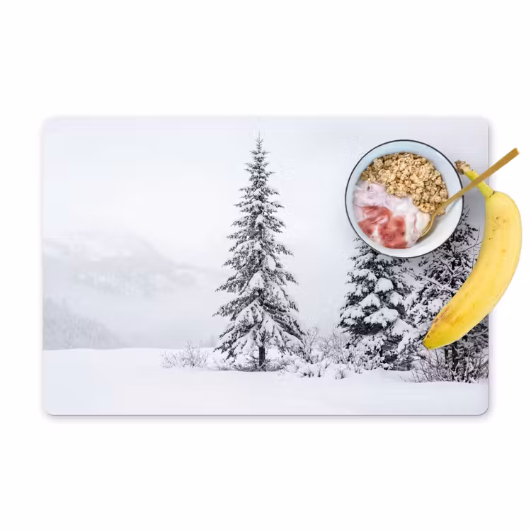 Set de table – 6 pièces - Épicéa - Neige - Hiver - Paysage - Silence — 1