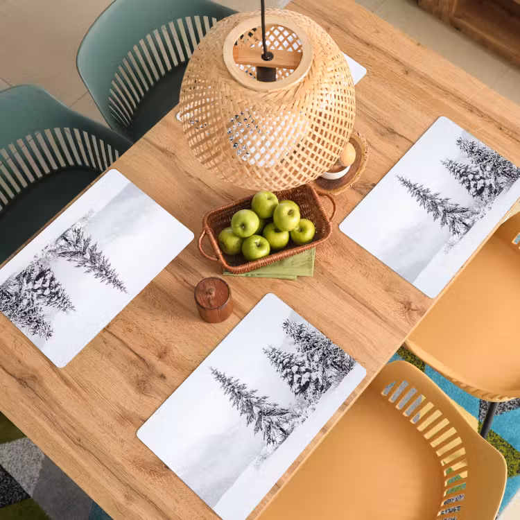 Set de table – 6 pièces - Épicéa - Neige - Hiver - Paysage - Silence — 3