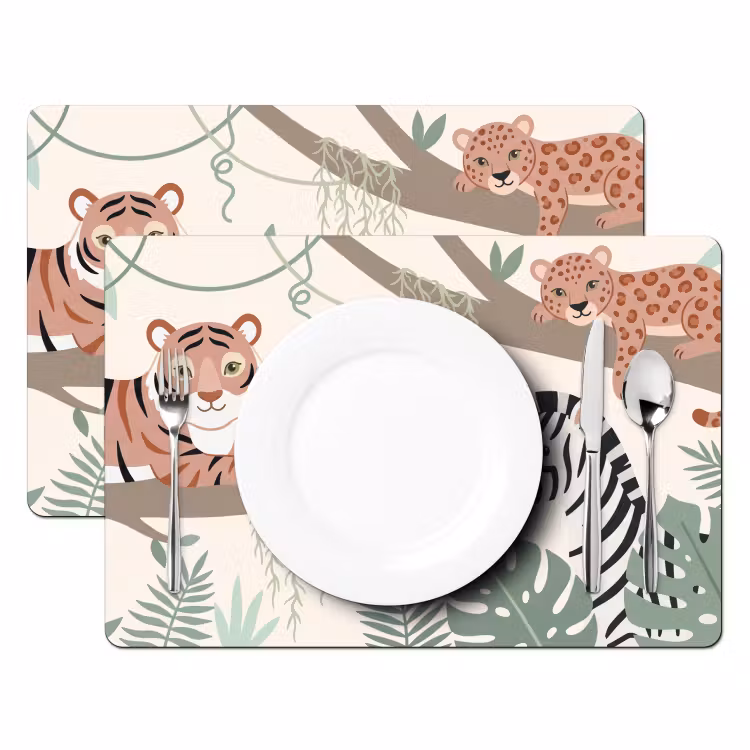 Set de table – 6 pièces - Jungle - Rustique - Pastel — 2
