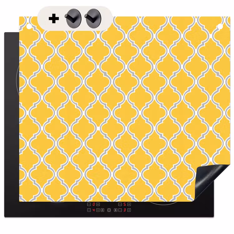 Protection à induction avec crochets - Lanterne - Arabesque - Élégante - Jaune — 3