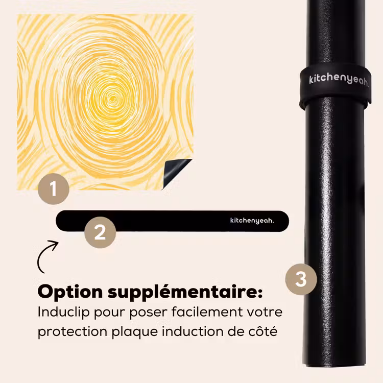 Protection plaque induction - Cercles - Abstrait - Artistique - Jaune — 8