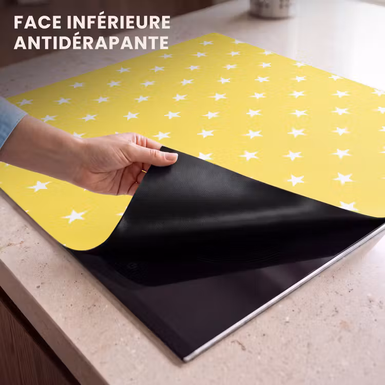 Protection plaque induction - Étoiles - Motif - Minimaliste - Jaune — 7
