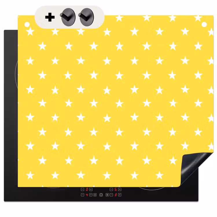 Protection à induction avec crochets - Étoiles - Motif - Minimaliste - Jaune — 3
