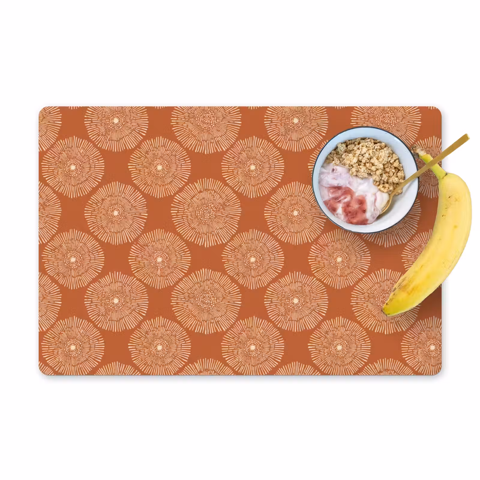 Set de table – 6 pièces - Cercles - Graphisme - Motif - Terracotta — 1