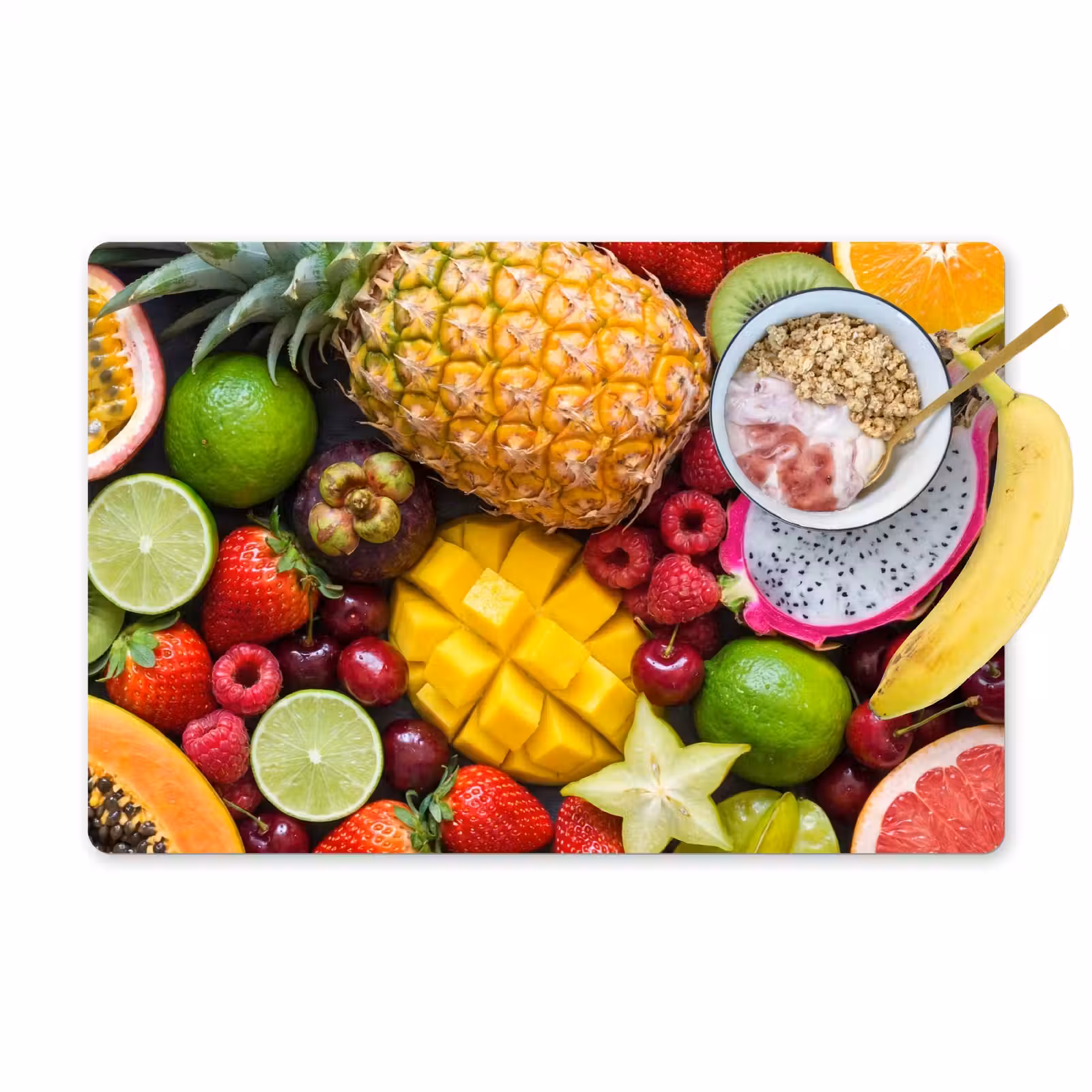 Set de table – 6 pièces - Fruits - Assortiment - Frais - Sains - Colorés — 1