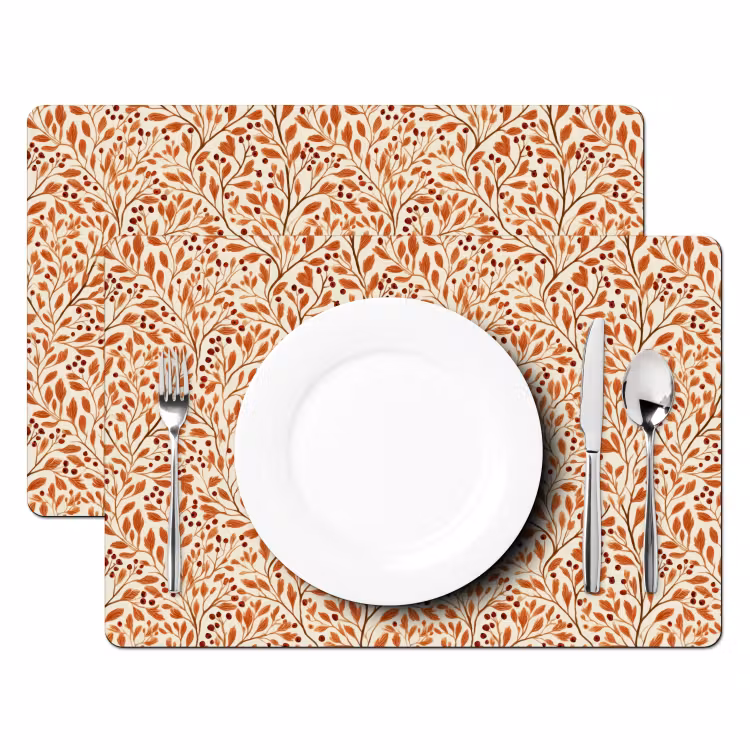 Set de table – 6 pièces - Feuilles - Botanique - Terre cuite — 2