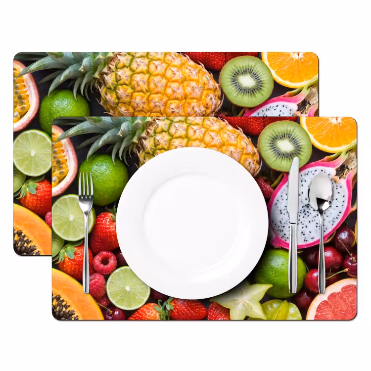 Set de table – 6 pièces - Fruits - Assortiment - Frais - Sains - Colorés — 2