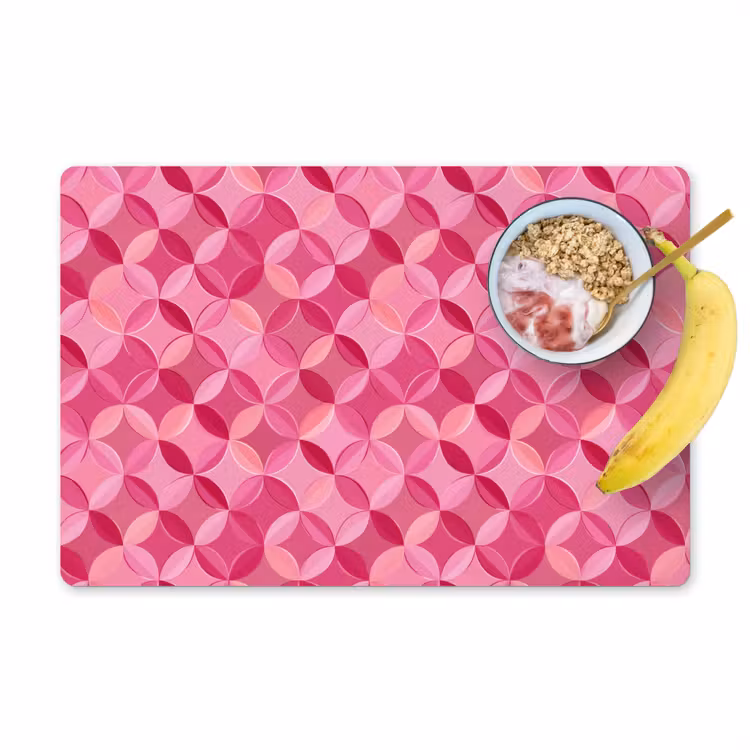Set de table – 6 pièces - Géométrique - Mosaïque - Moderne - Rose — 1