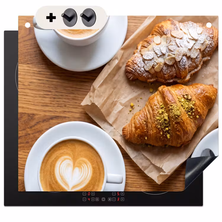 Protection à induction avec crochets - Cuisine - Croissant - Café - Petit-déjeuner - Moderne — 3