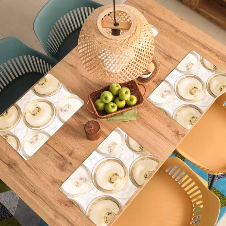 Set de table – 6 pièces - Boissons - Verres - Fête - Or — 3